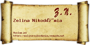 Zelina Nikodémia névjegykártya